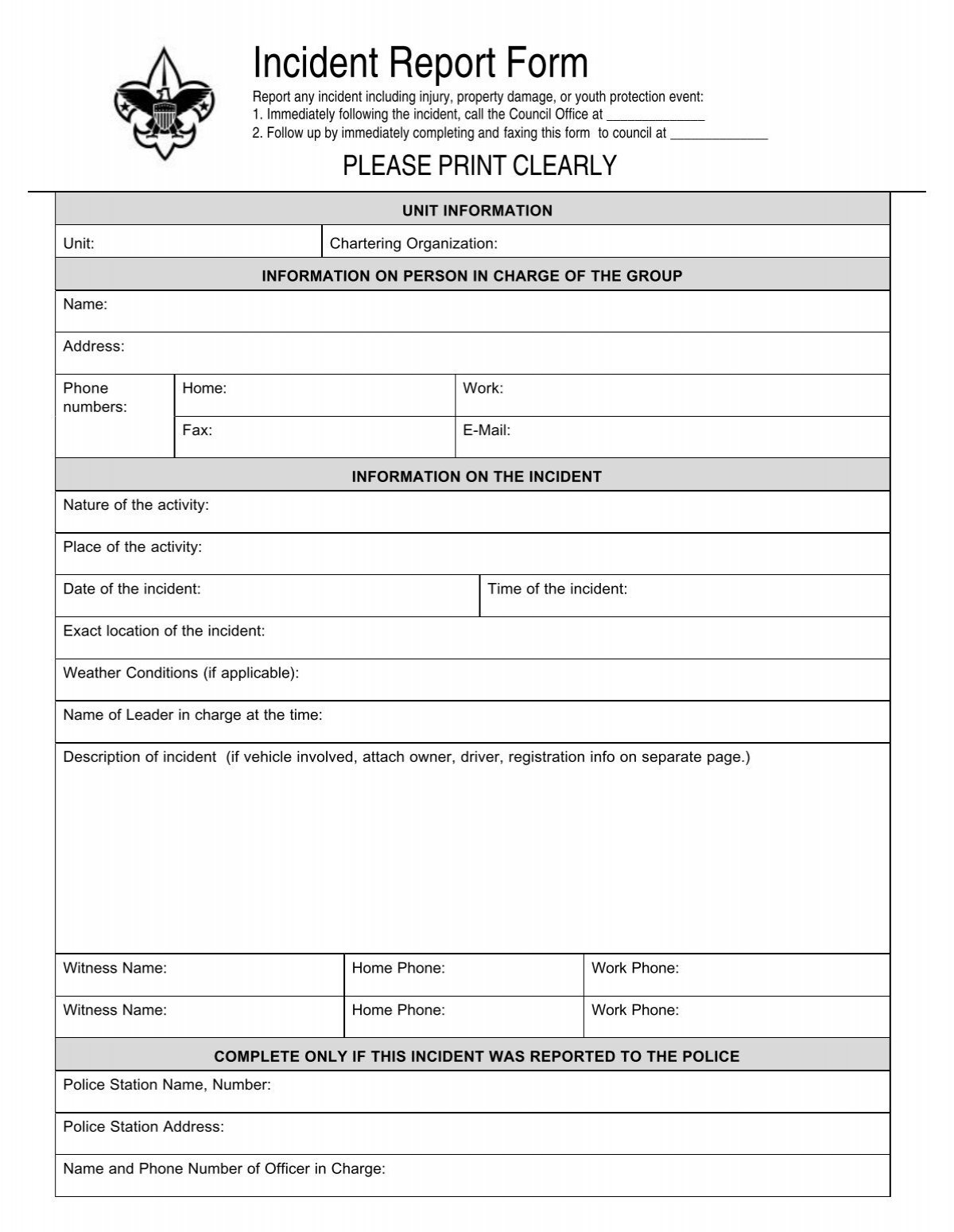 Incident Report Form pdf 