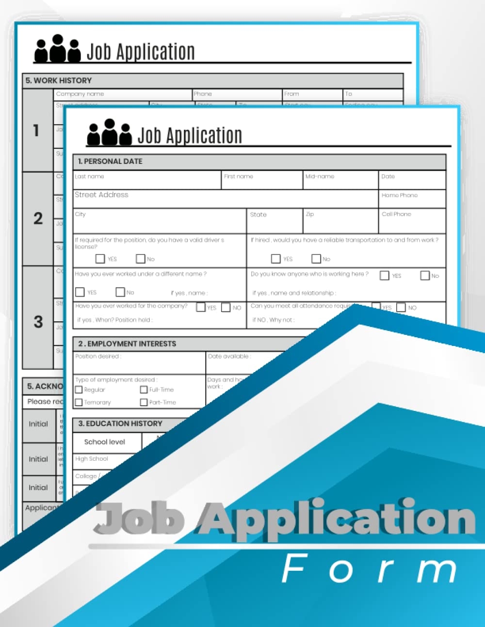 Job Application Forms Book Save Time Money By Automating New Hire Procedures With This Clean And Simple Employment Application Form Up To 70 Forms Publishing Jobforms Amazon de Books