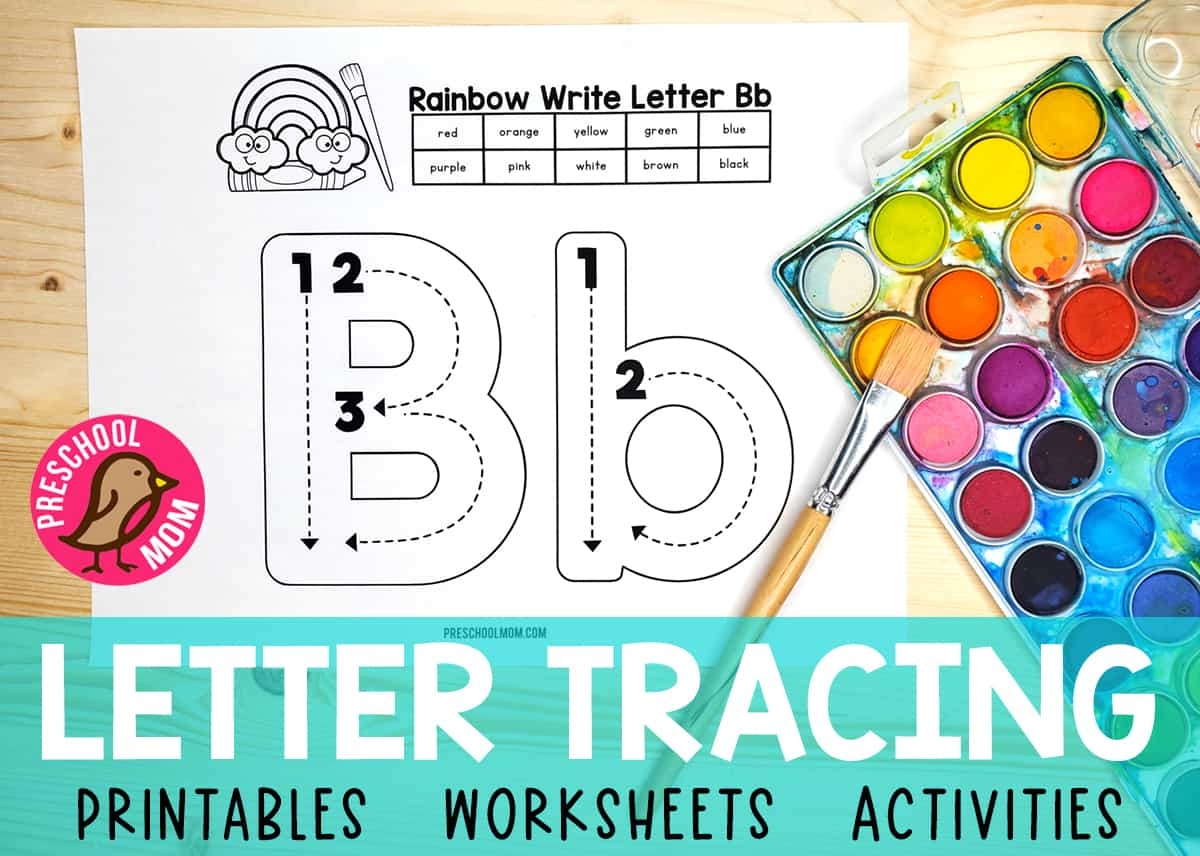 Letter Tracing Worksheets Preschool Mom