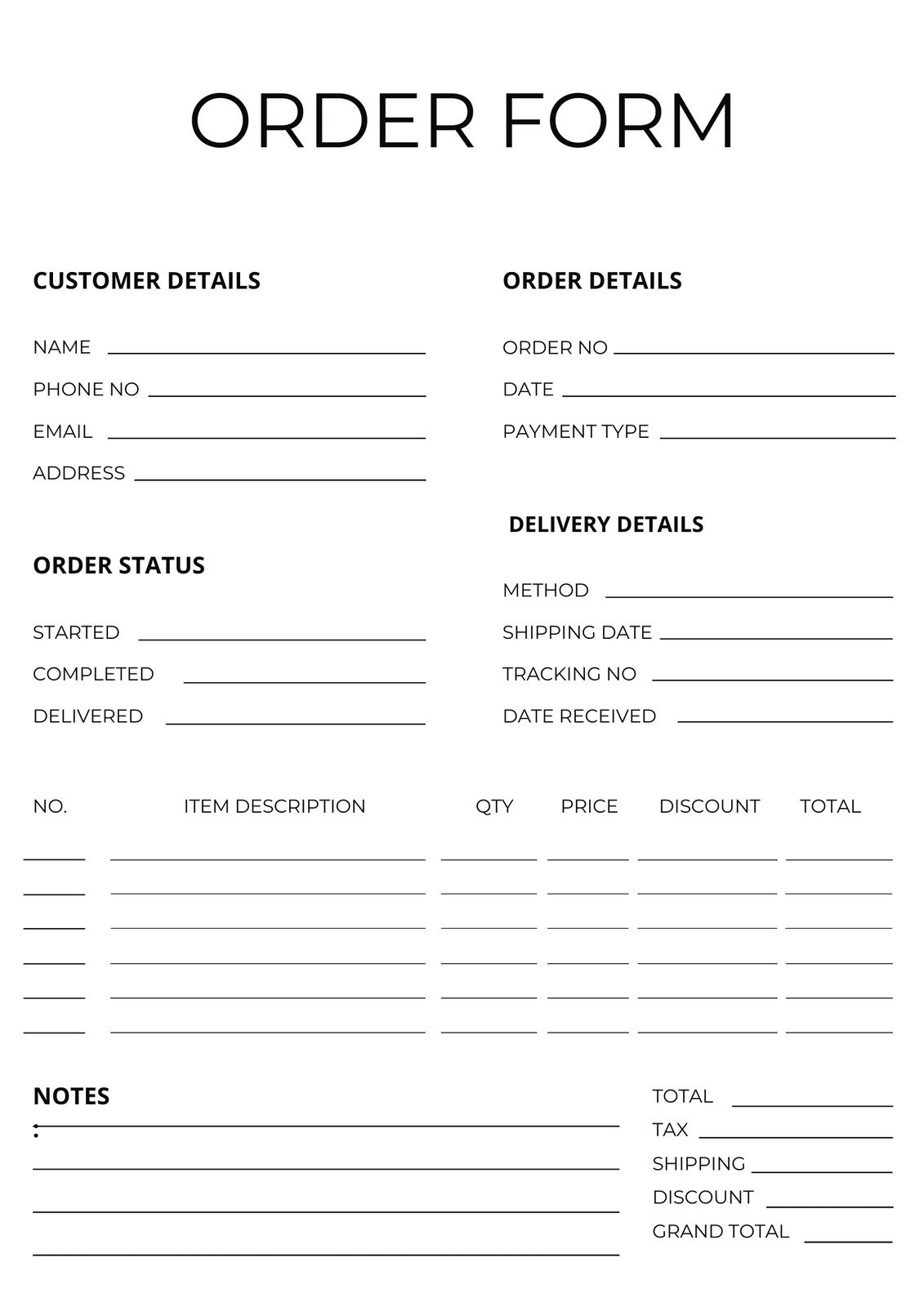 Page 2 Free Form Document Templates To Customize And Print Canva