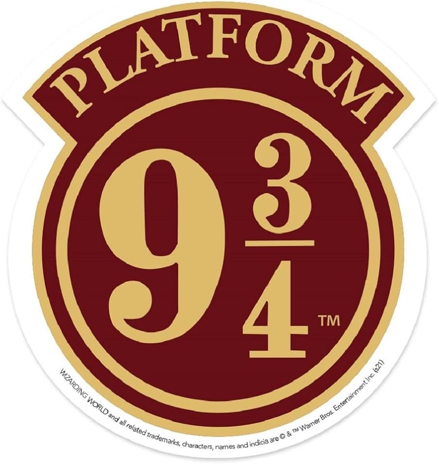 Paper House Productions Harry Potter Hogwarts Platform 9 3 4 Die Cut Vinyl Stickers 3 6 Amazon de Home Kitchen