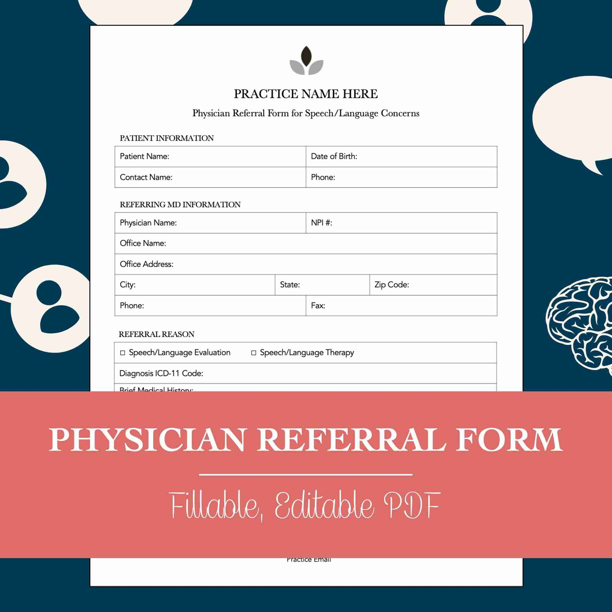 Printable Blank Referral Form