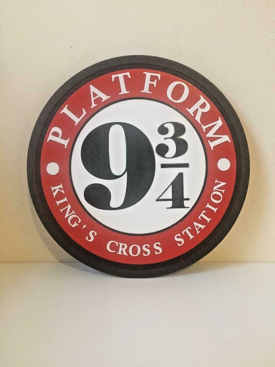Platform 9 3 Quarters Plaque Harry Potter And Wall Stick Nine Three 3 4 Door EBay