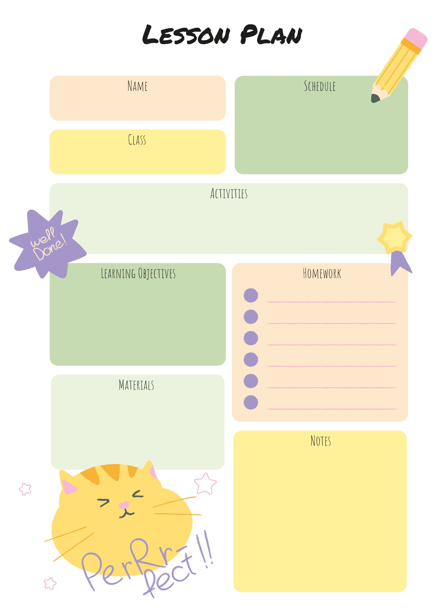 Free Printable Preschool Lesson Plan Forms