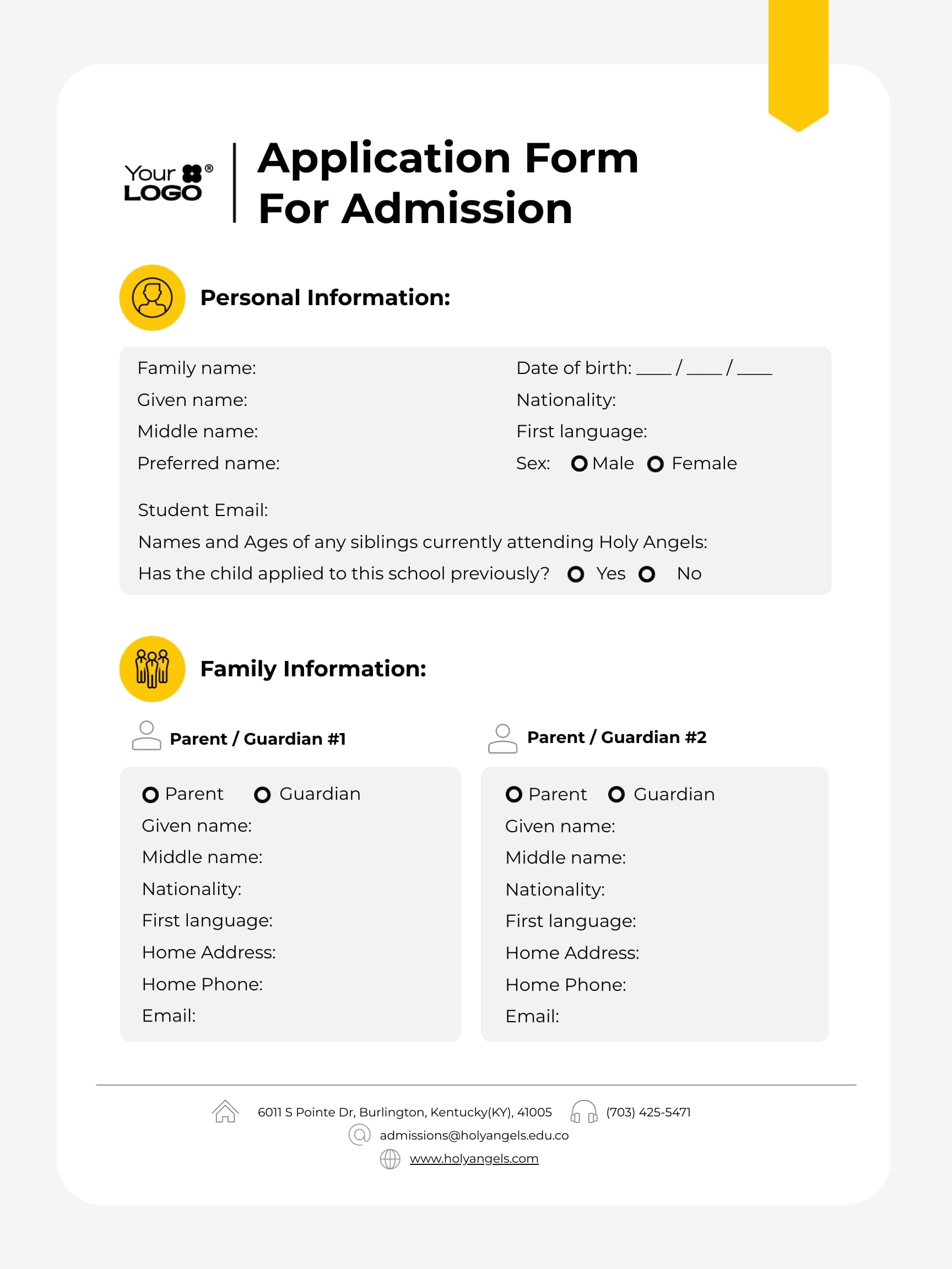 Printable Form Templates To Customize Visme
