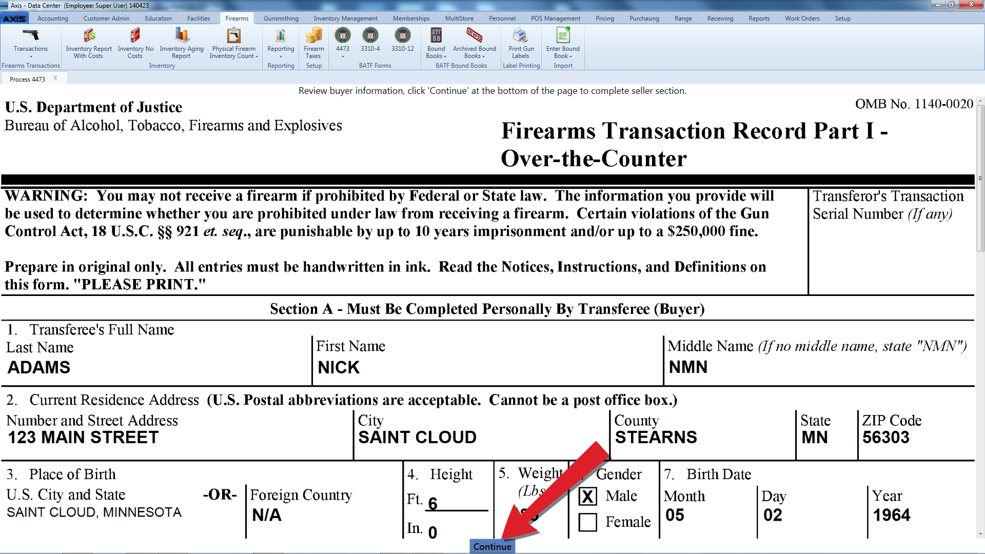 Process A 4473 Form