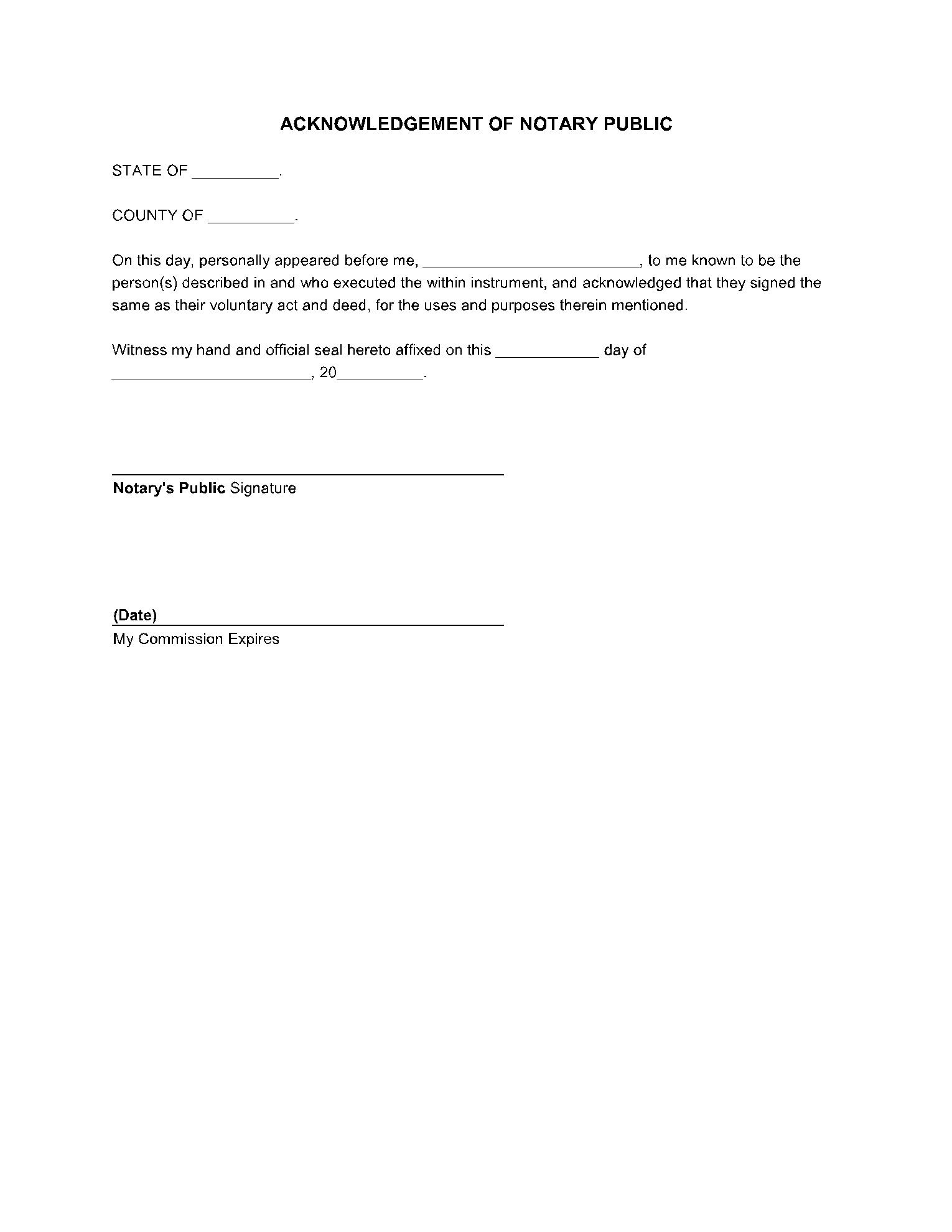 Printable Quitclaim Deed Form