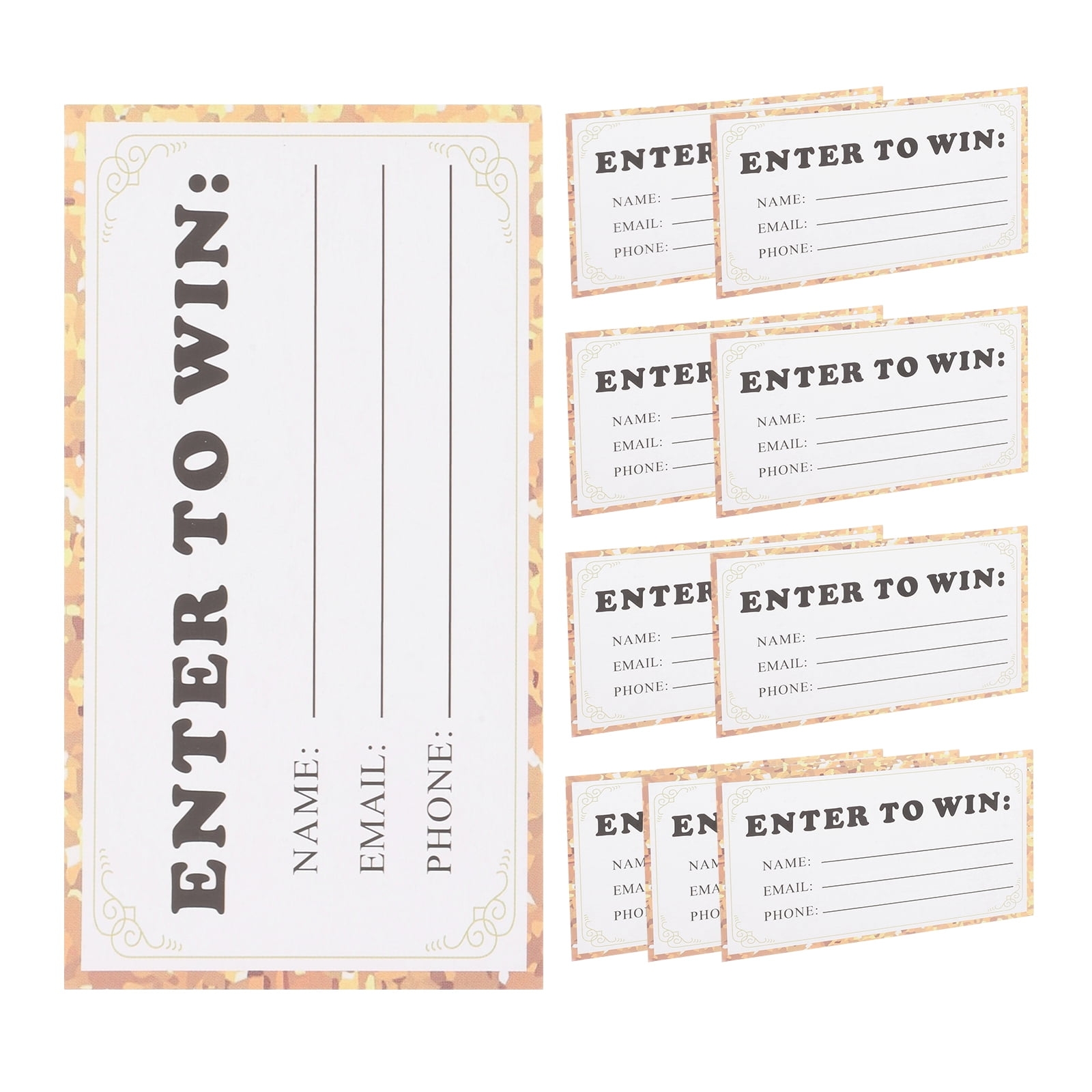 Printable Raffle Entry Form Template