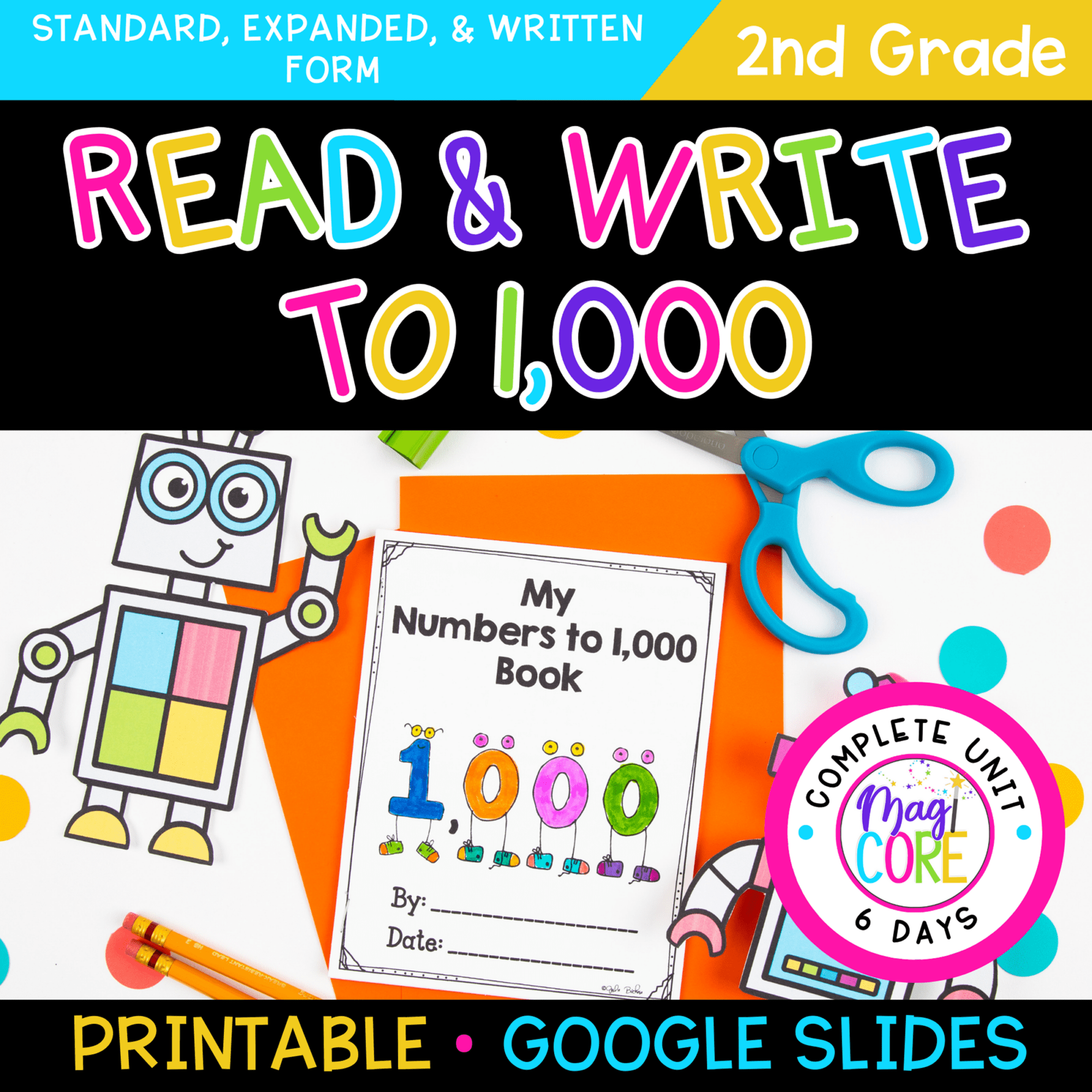 Read Write Numbers To 1000 2nd Grade 2 NBT A 3 MagiCore