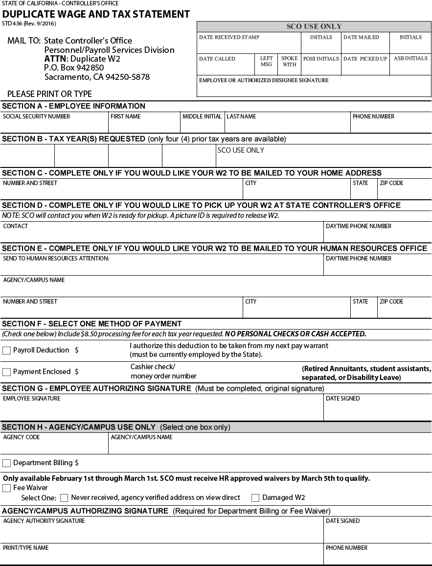 Request A Duplicate Form W 2 Wage And Tax Statement