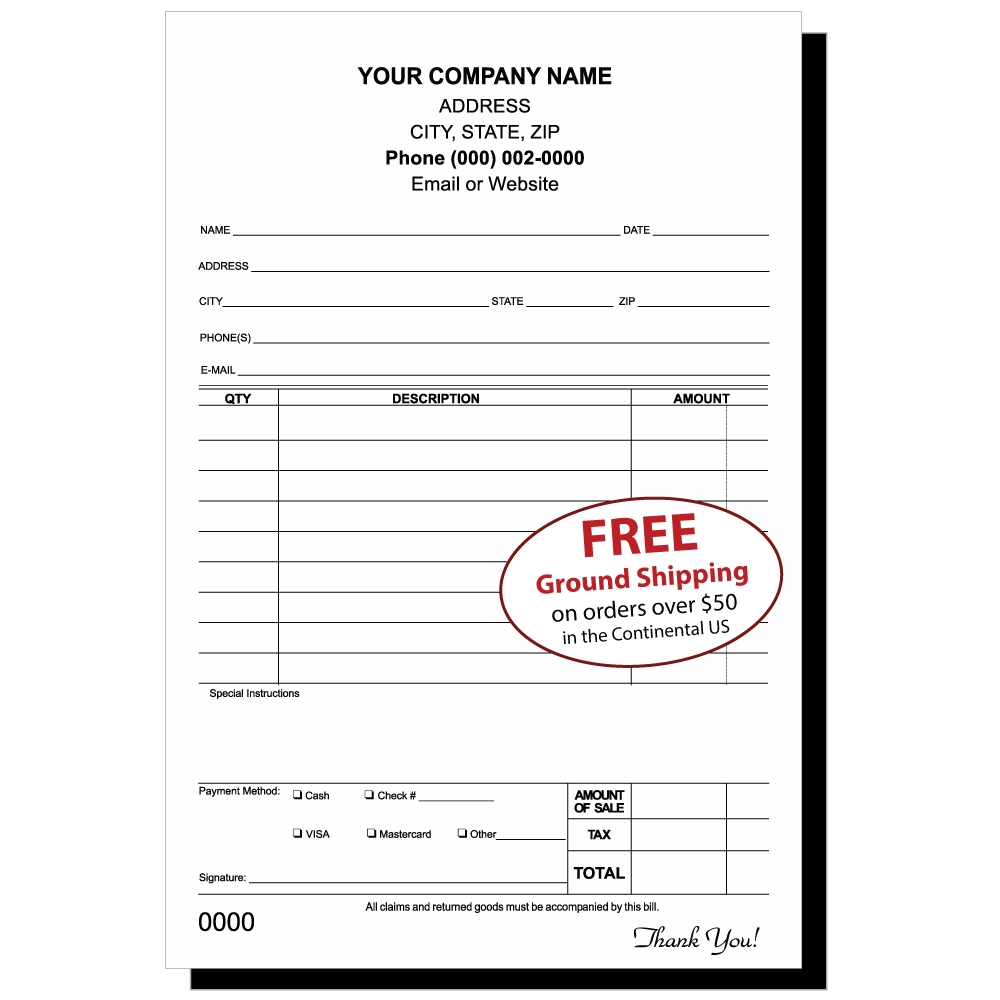 Sales Receipt Template To Print Lighthouse Printing