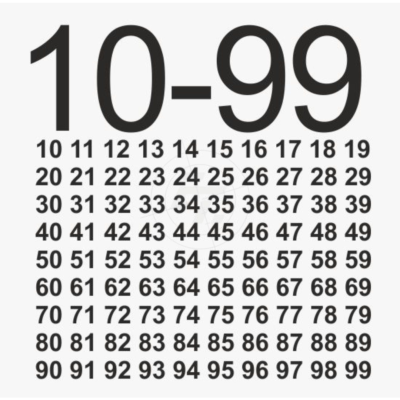 Sets Numbers Stickers From 10 99