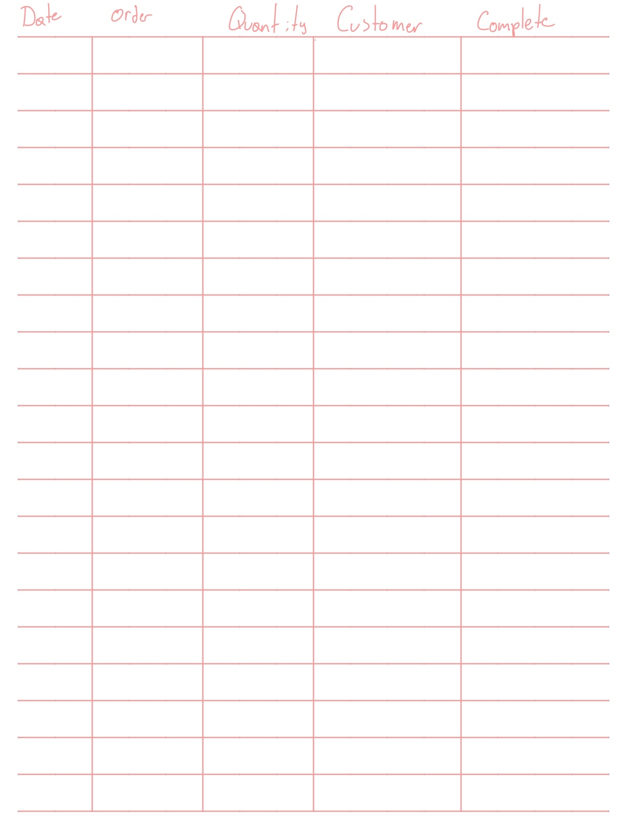 Small Business Order Form Notability Gallery