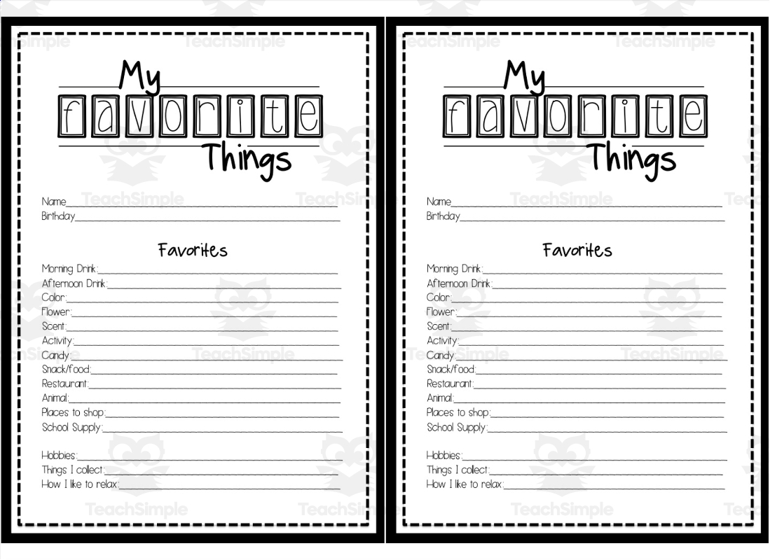 Teacher My Sellers Favorite Things