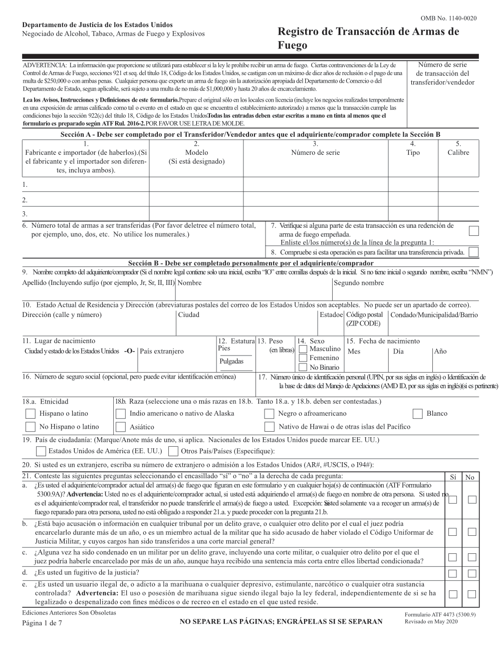 The New Form 4473 Is Here What s Changed Firearms Compliance Software FastBound