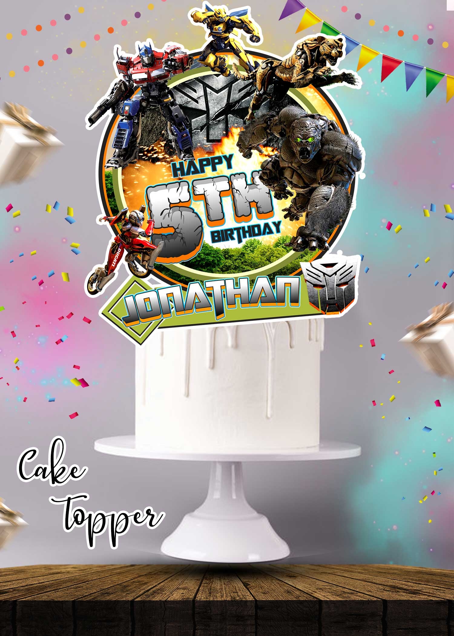 Transformers Cake Topper Digital And Printable