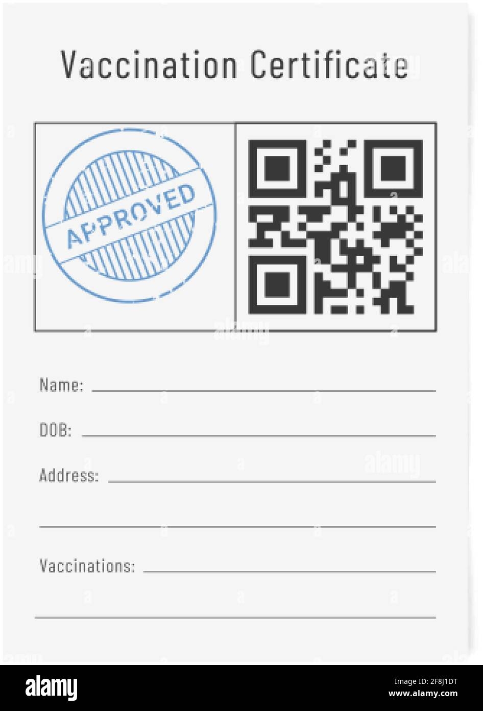 Vaccine Passport Flu Shots Record Card International Certificate Of Vaccination Stock Vector Image Art Alamy