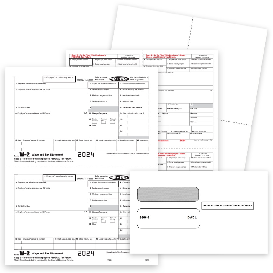 W2 Tax Forms And Envelopes For 2024 DiscountTaxForms