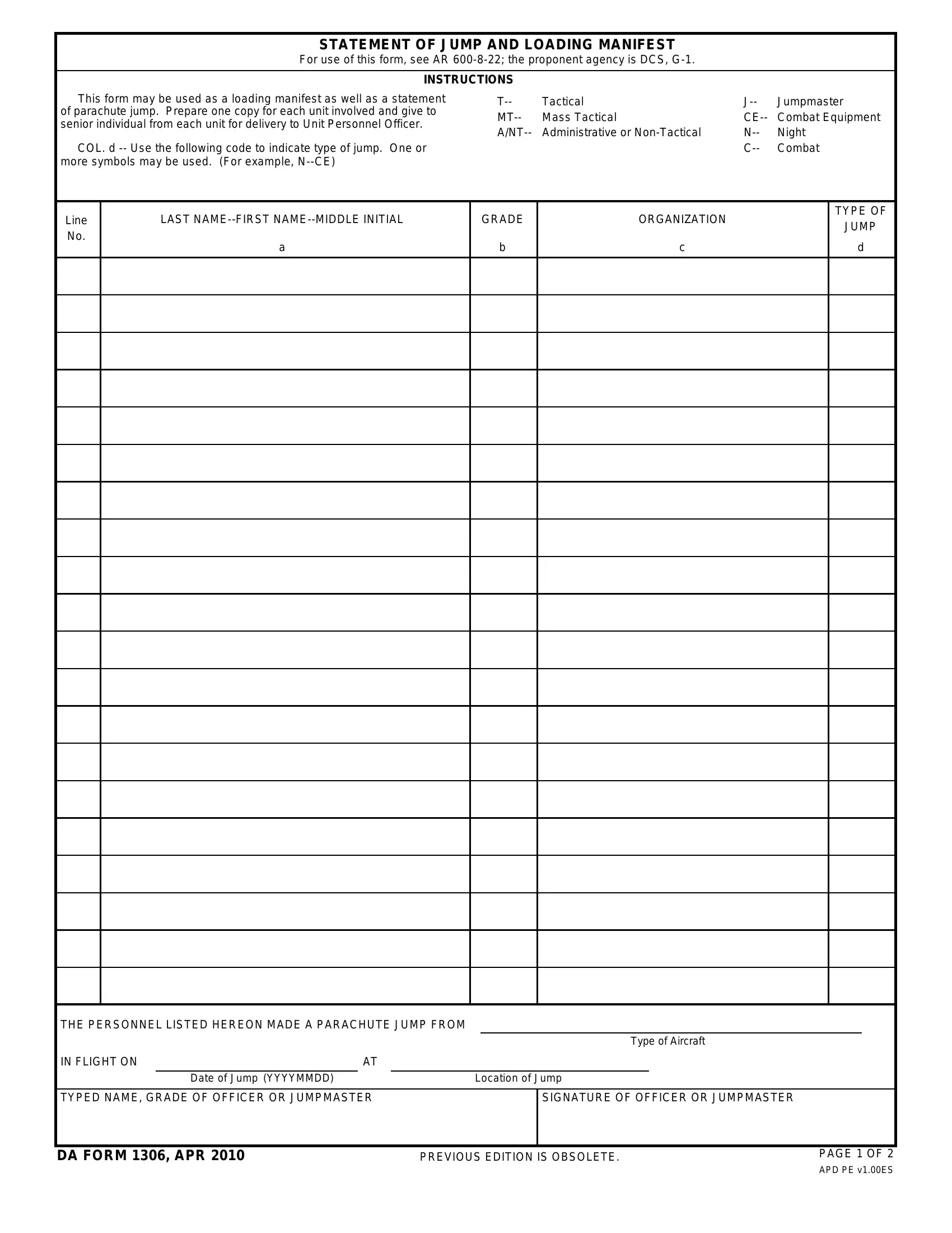 Printable Da 31 Form